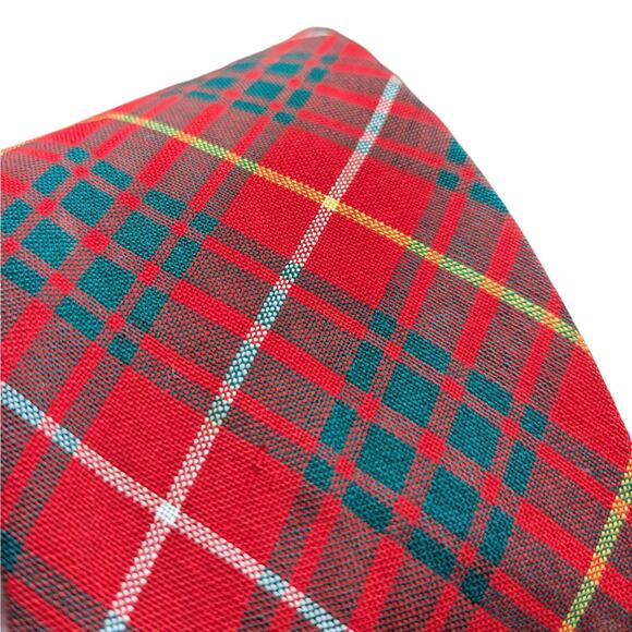 Vintage Lochcarron Tartan Plaid Tie Bruce Clan New Wool Made in Scotland Preppy - Picture 8 of 8